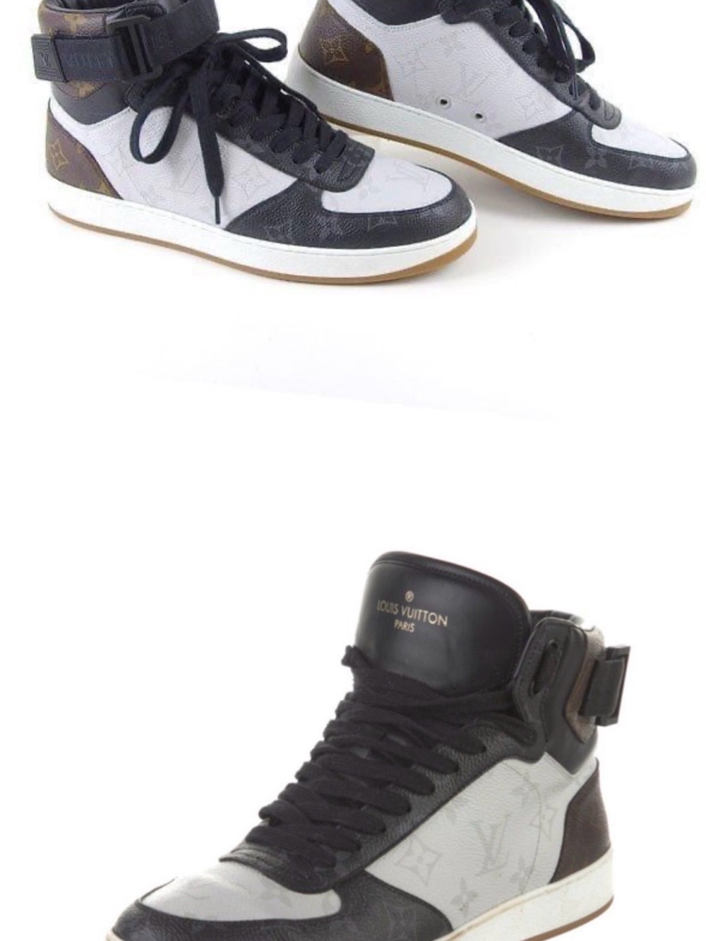 Louis Vuitton Black, White & Brown Men’s High-Top Sneakers